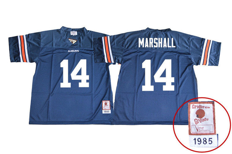 Auburn Tigers Youth Nick Marshall #14 Navy Stitched College 1985 Throwback NCAA Authentic Football Jersey PJR6574IU